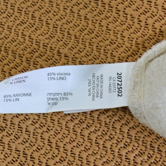 Smock Waist Lagenlook Tunic Maternity Top Beach ,oat colour linen - Picture 10 of 10